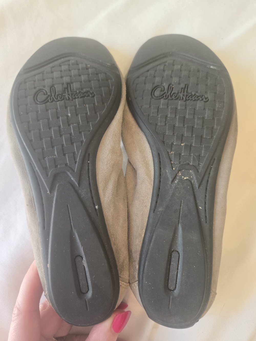 3 For $15 Cole Haan Gray Suede And Leather Ballet Flats 6.5 - Picture 3 of 5
